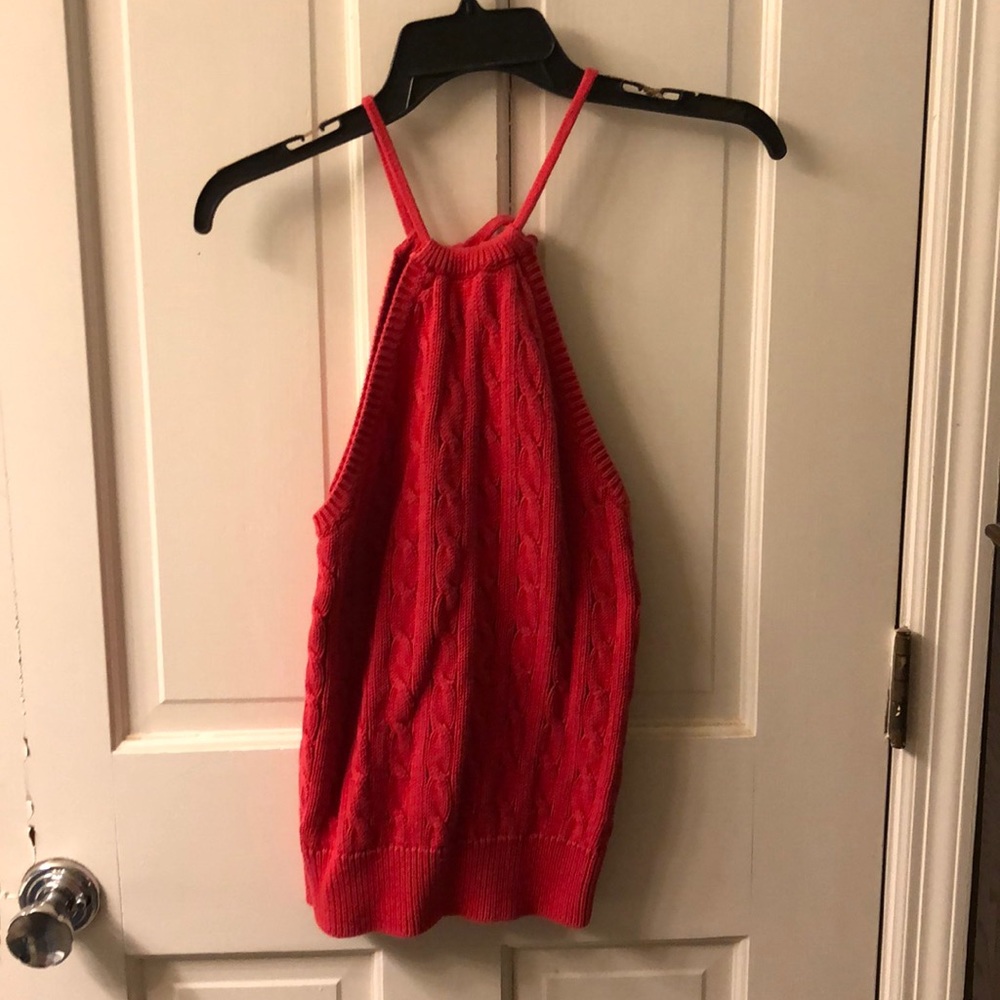 Ralph Lauren small red halter knit top.